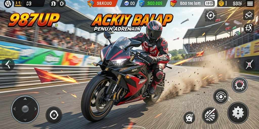 Gameplay menakjubkan dari balap motor di 987UP.
