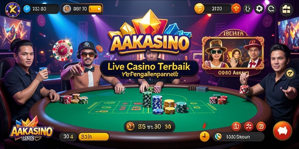 Gameplay AAKASINO dengan dealer langsung yang interaktif dan menarik.