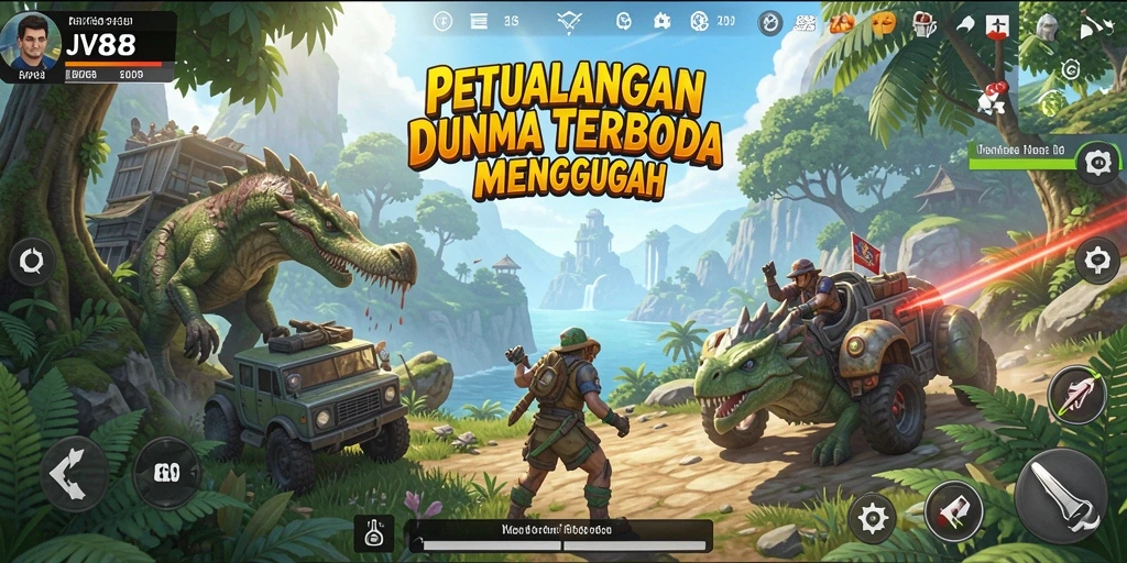 Screenshot menampilkan karakter utama sedang menjelajahi dunia terbuka.