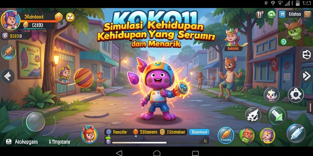 Screenshot KOKO11 menampilkan suasana permainan simulasi kehidupan yang menarik.