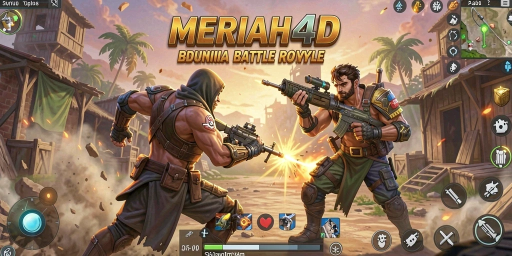 Tampilan menarik dari gameplay Battle Royale MERIAH4D.