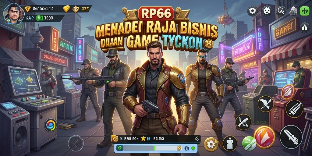 Tampilan menarik dari gameplay RP66 yang penuh strategi Tycoon.