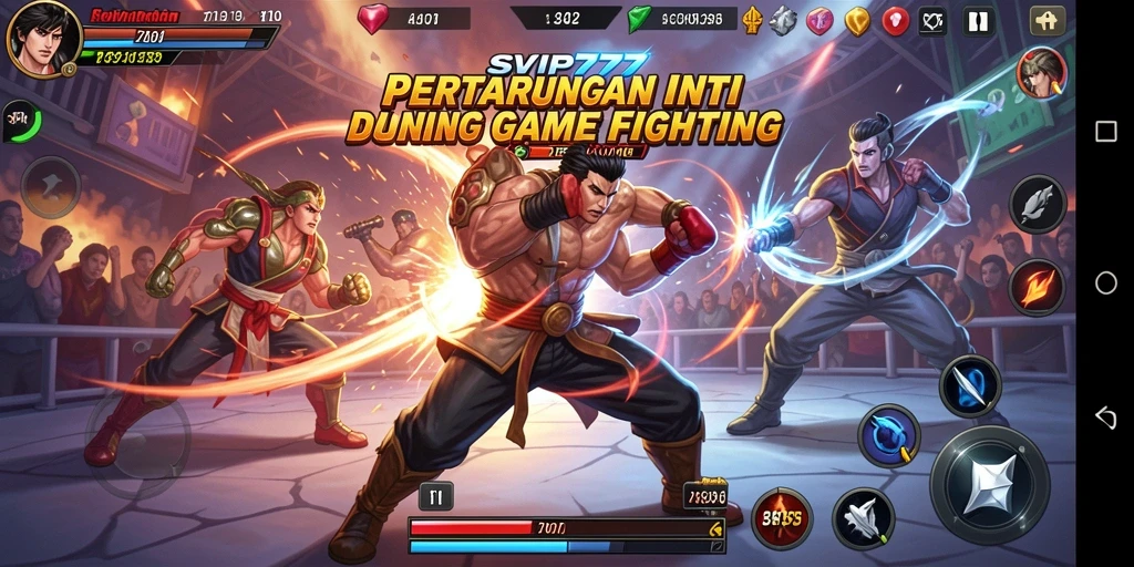 Tangkapan layar utama dari gameplay pertarungan seru di SVIP777.