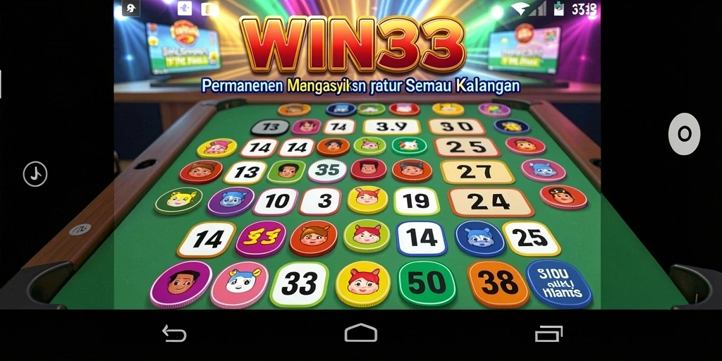 Screenshot gameplay WIN33 menampilkan suasana permainan Bingo yang seru.